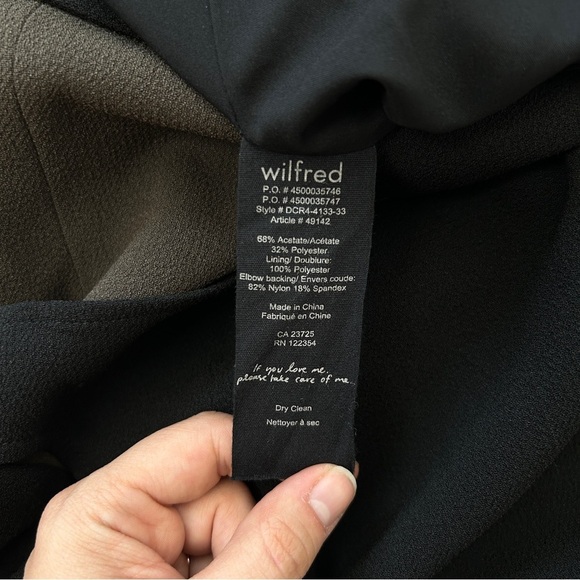 ARITZIA WILFRED Moto Jacket Size 4 Black Olive Green Montesson Biker - Picture 8 of 9